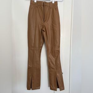Abercrombie & Fitch Split Hem Faux Leather Pants - size 2